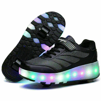 Blacklight LED Light Roller Sneakers - Size: EU29 = AU10j = US12